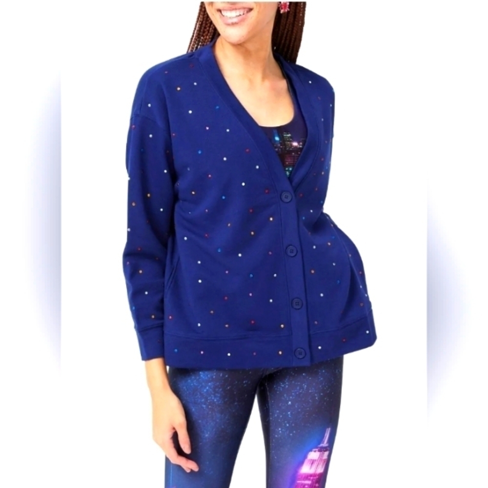 Terez gemstone cotton cardigan